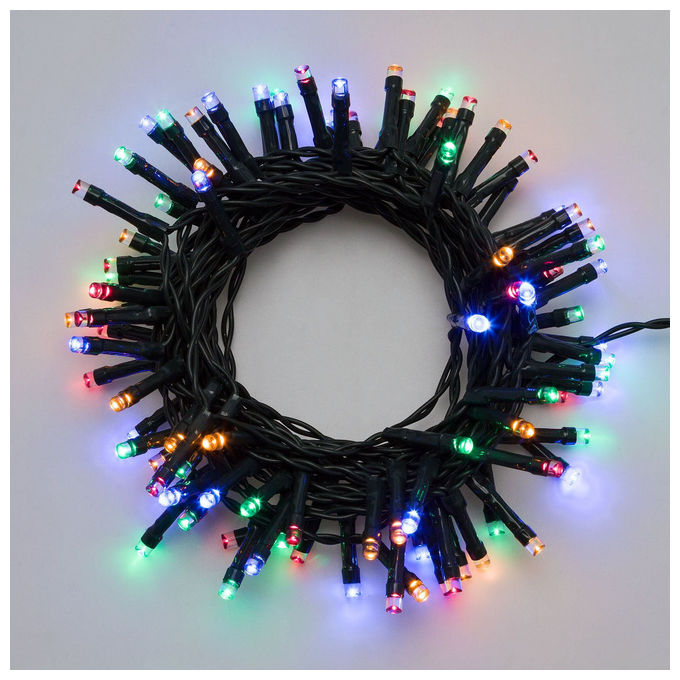 Lotti Importex Catena Luminosa Natale 240 LED Multicolore, a Batteria con Timer, Uso Esterno