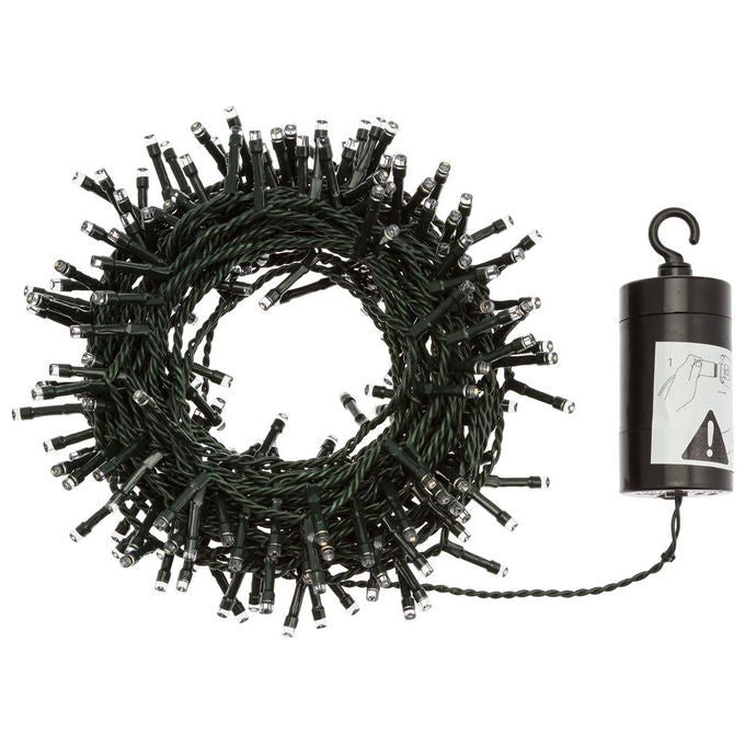 Lotti Importex Catena Luminosa Natale 240 LED Multicolore, a Batteria con Timer, Uso Esterno