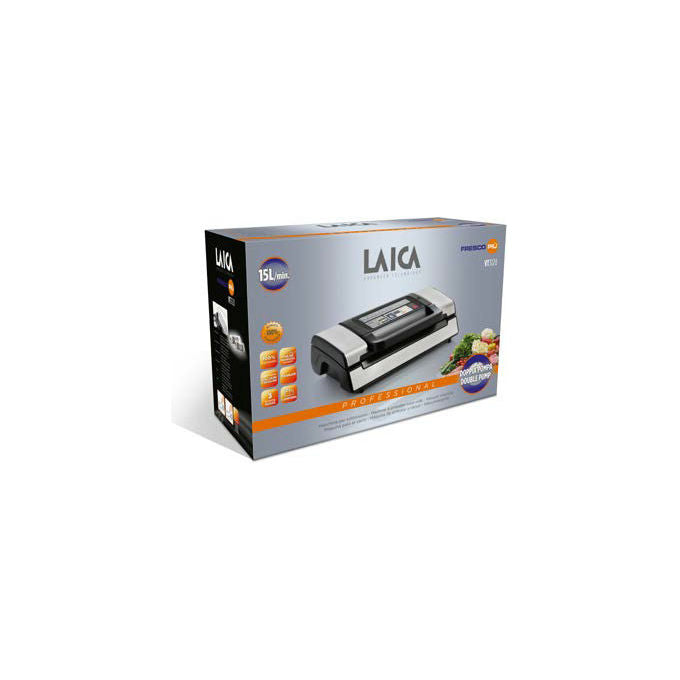 Laica, Macchina Sottovuoto Automatica VT3120, Doppia Pompa, 130W, Nero e Bianco