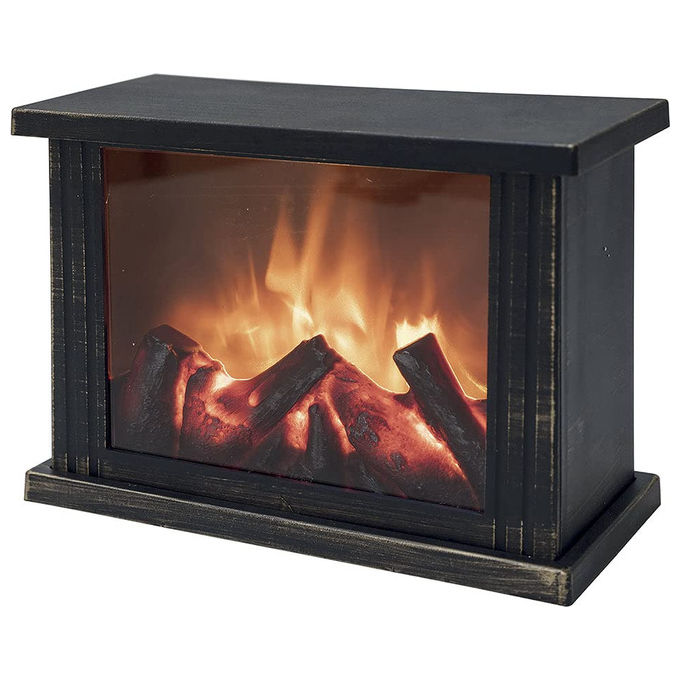 Galileo Casa 5902902 Lanterna Decorativa Effetto Fiamma a Batterie colore Nero