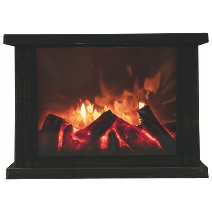 Galileo Casa 5902902 Lanterna Decorativa Effetto Fiamma a Batterie colore Nero