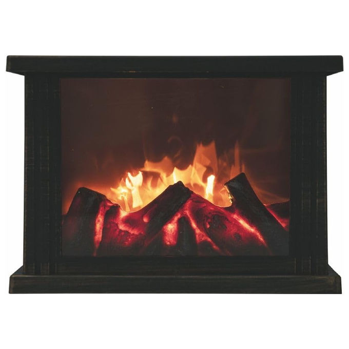 Galileo Casa 5902902 Lanterna Decorativa Effetto Fiamma a Batterie colore Nero