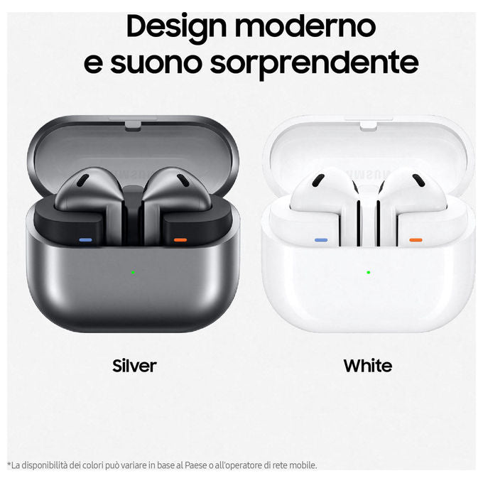 Samsung Galaxy Buds3 Auricolari True Wireless Bianchi, Audio Hi-Fi, IP57