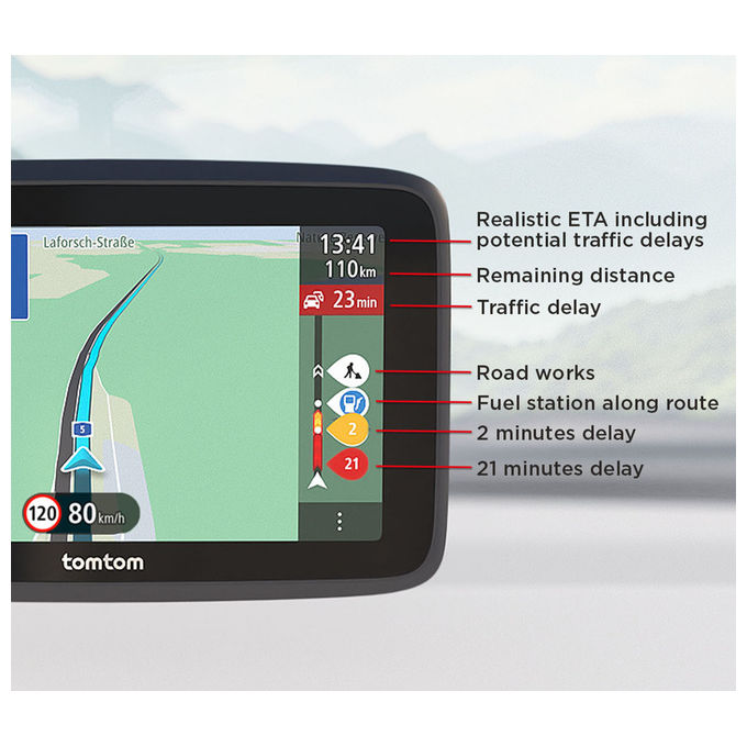 TomTom GO Classic 2a Gen Navigatore GPS 7'' Touch Nero per Auto e Camion Wi-Fi