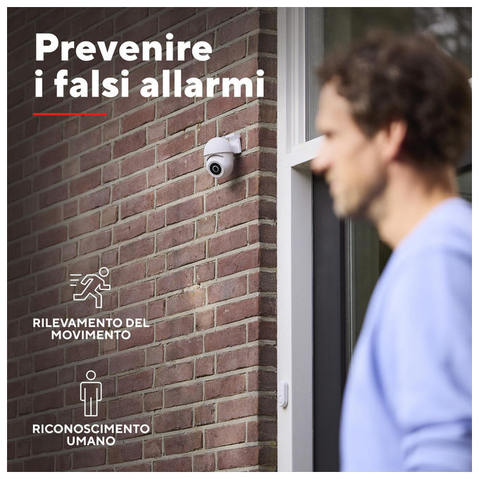 Trust IPCAM-3900 Telecamera IP per Esterno PTZ Wi-Fi 360° 3MP Visione Notturna 8m Rilevamento Umano Sirena IP65 colore Bianco