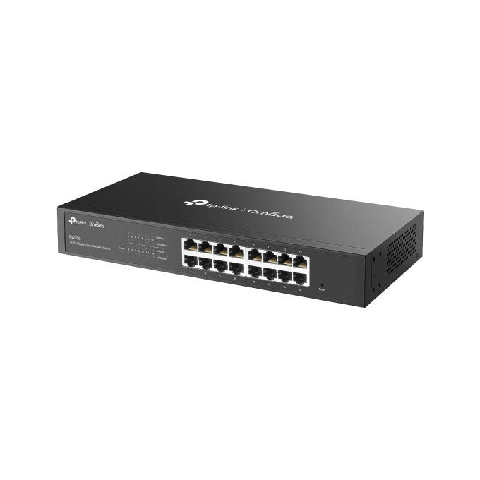 TP-Link ES216G Omada Switch di Rete Gestito L2 16 Porte Gigabit Ethernet Fanless Montaggio Rack colore Nero