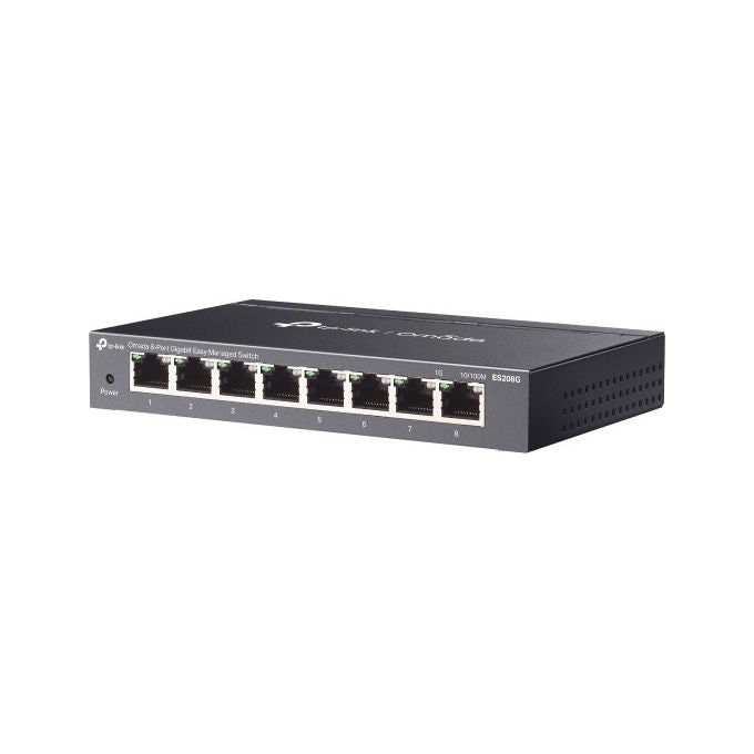 TP-Link ES208G Omada Switch di Rete Gestito L2 8 Porte Gigabit Ethernet 16 Gbps Cloud SDN colore Nero