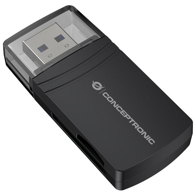 Conceptronic BIAN06B Lettore Schede USB 3.2 2 Slot MicroSD-SD 5000 Mbit-s Nero