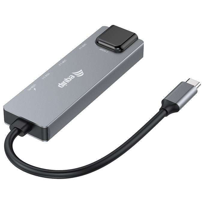 Equip Adattatore USB-C 5 in 1 - 2.5GbE Ethernet - 100W PD - 4 Porte USB - Grigio