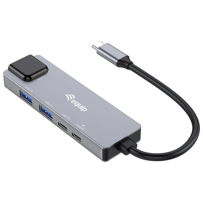 Equip Adattatore USB-C 5 in 1 - 2.5GbE Ethernet - 100W PD - 4 Porte USB - Grigio
