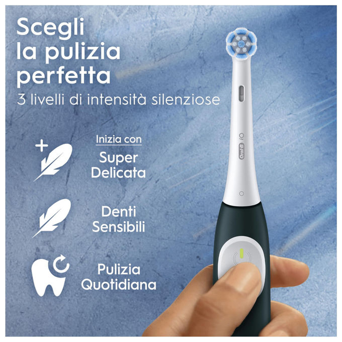 Oral-B IO2GREEN iO 2 Spazzolino elettrico Micro-vibrazioni 3 modalita' Timer 2 min 1 Testina di Ricambio colore Verde
