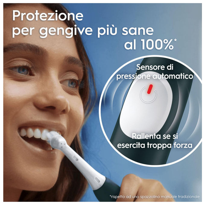 Oral-B IO2GREEN iO 2 Spazzolino elettrico Micro-vibrazioni 3 modalita' Timer 2 min 1 Testina di Ricambio colore Verde