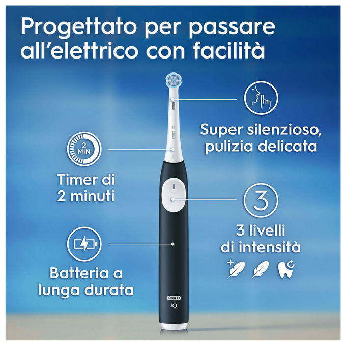 Oral-B IO2GREEN iO 2 Spazzolino elettrico Micro-vibrazioni 3 modalita' Timer 2 min 1 Testina di Ricambio colore Verde