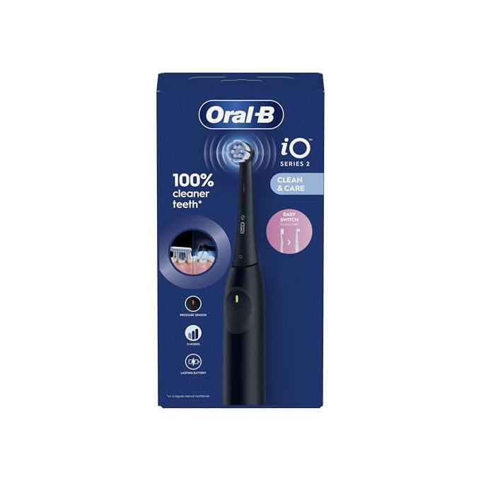 Oral-B IO 2 iO Spazzolino elettrico rotante 3 modalita' timer 2 min sensore di pressione colore Nero