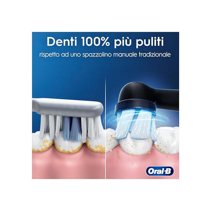 Oral-B IO 2 iO Spazzolino elettrico rotante 3 modalita' timer 2 min sensore di pressione colore Nero