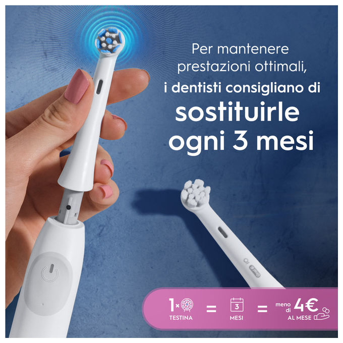 Oral-B 08700216373487 iO Series Gentle Care Testine di Ricambio per Spazzolino Elettrico Gengive Sensibili 2 pezzi colore Bianco