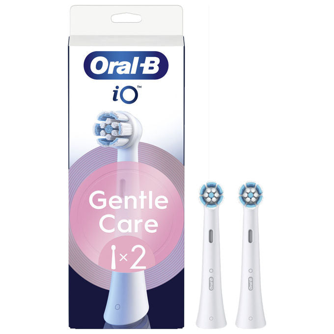 Oral-B 08700216373487 iO Series Gentle Care Testine di Ricambio per Spazzolino Elettrico Gengive Sensibili 2 pezzi colore Bianco