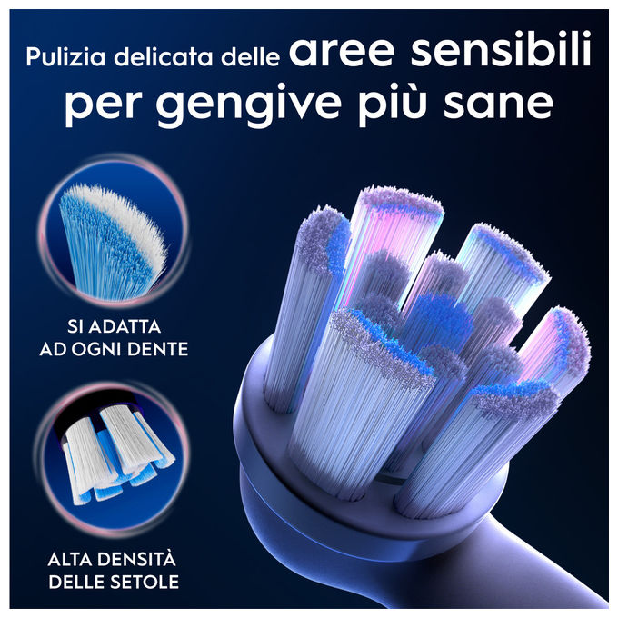 Oral-B 08700216373487 iO Series Gentle Care Testine di Ricambio per Spazzolino Elettrico Gengive Sensibili 2 pezzi colore Bianco