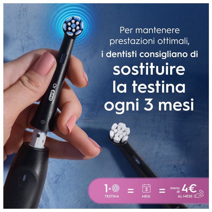 Oral-B 8700216457033 iO Series Gentle Care Testine di Ricambio per Spazzolino Elettrico Gengive Sensibili 2 pz colore Nero