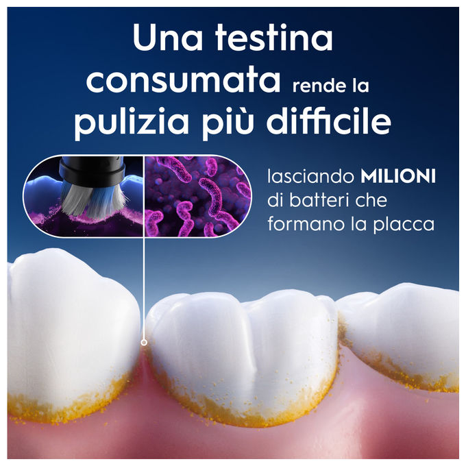 Oral-B 8700216457033 iO Series Gentle Care Testine di Ricambio per Spazzolino Elettrico Gengive Sensibili 2 pz colore Nero
