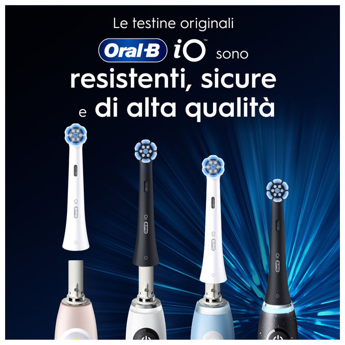 Oral-B 8700216457033 iO Series Gentle Care Testine di Ricambio per Spazzolino Elettrico Gengive Sensibili 2 pz colore Nero