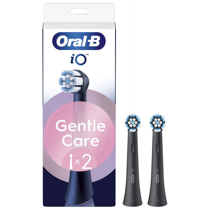 Oral-B 8700216457033 iO Series Gentle Care Testine di Ricambio per Spazzolino Elettrico Gengive Sensibili 2 pz colore Nero