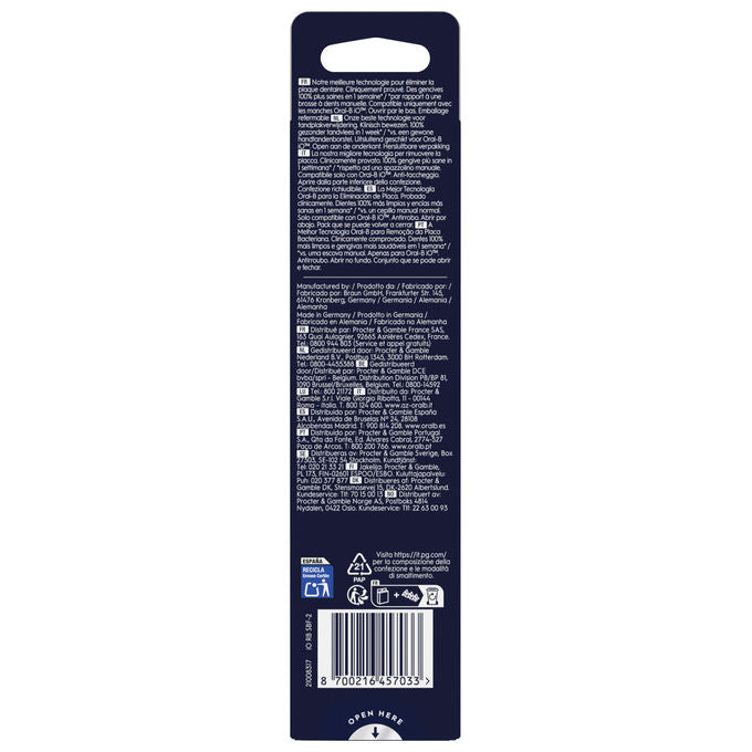 Oral-B 8700216457033 iO Series Gentle Care Testine di Ricambio per Spazzolino Elettrico Gengive Sensibili 2 pz colore Nero