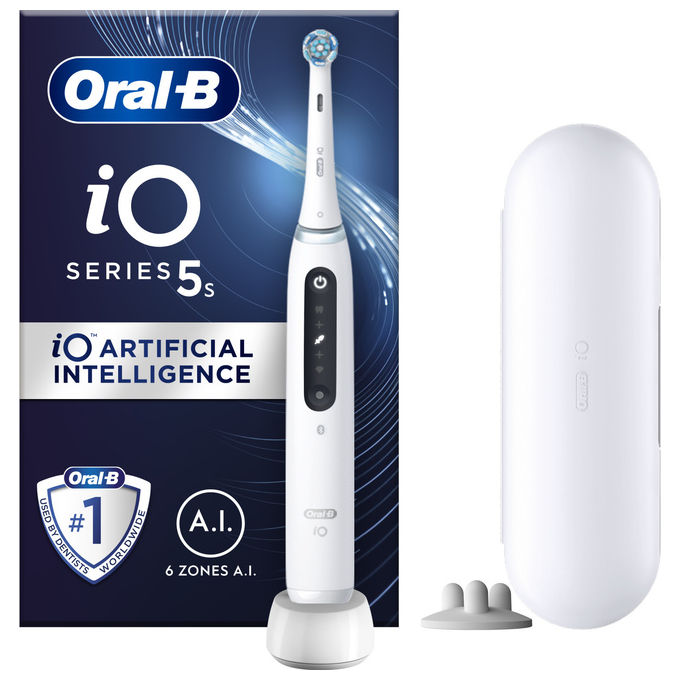 Oral-B 80364002 iO 5S Spazzolino elettrico iO 5 modalita' Timer autonomia lunga colore Bianco