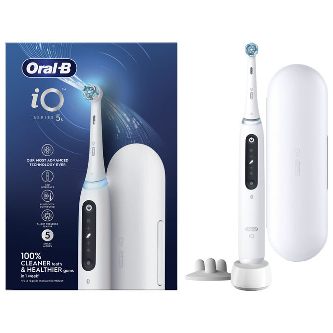 Oral-B 80364002 iO 5S Spazzolino elettrico iO 5 modalita' Timer autonomia lunga colore Bianco