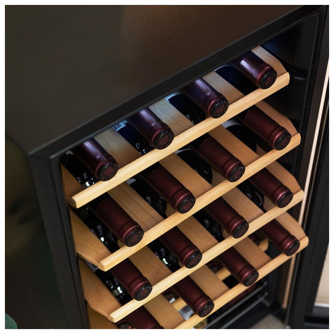 Cecotec 2450 Grand Sommelier Cantinetta Vino con Compressore 24 Bottiglie 63 L 5-18°C 45 dB Touch LED colore Inox