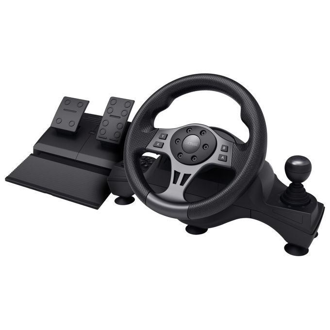 Trust GXT 289 Movi Sterzo e Pedali Nero USB Multipiattaforma per PS4 Xbox Switch