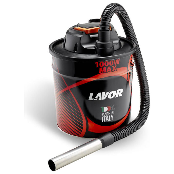 Lavor ASHLEY 412 Aspiracenere 1000W 18L Filtro HEPA Senza Sacchetto colore Nero Rosso