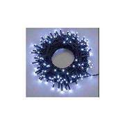 Giocoplast Natale, Filo di Luci LED 200, Bianco Freddo, 8m, Cavo Scuro, Esterno-Interno