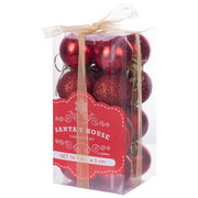 Galileo Casa, Set 16 Palle di Natale Rosse, 3 cm, Decorazioni Natalizie