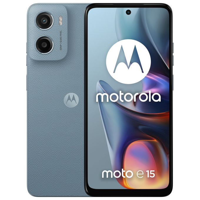 Motorola moto e15 Smartphone 6.67'' 2GB 64GB Blu Android 14 Go 4G Batteria 5200mAh