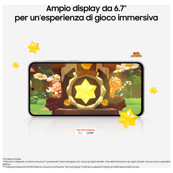 Samsung Galaxy A36 5G Smartphone 6.7'' 50MP Bianco (SM-A366)