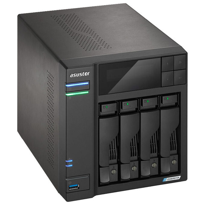 Asustor LOCKERSTOR 4 Gen2 AS6704T NAS 4 bay Intel Celeron 4GB RAM Nero