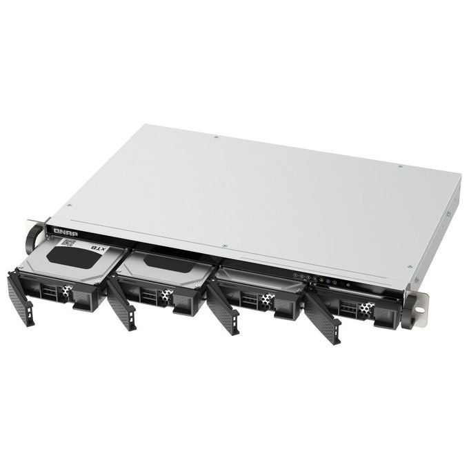 QNAP TS-433eU NAS Rack 1U 4 bay Cortex-A55 4GB RAM per PMI Archiviazione di rete