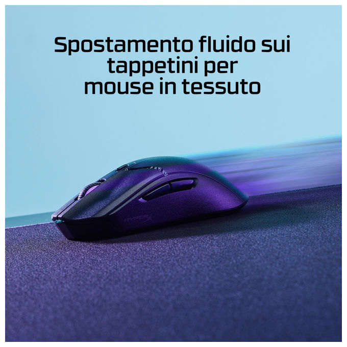 HyperX 8R2E6AA Pulsefire Haste 2 Core Mouse Gaming Wireless Ambidestro 12000 DPI 6 tasti 100h colore Nero