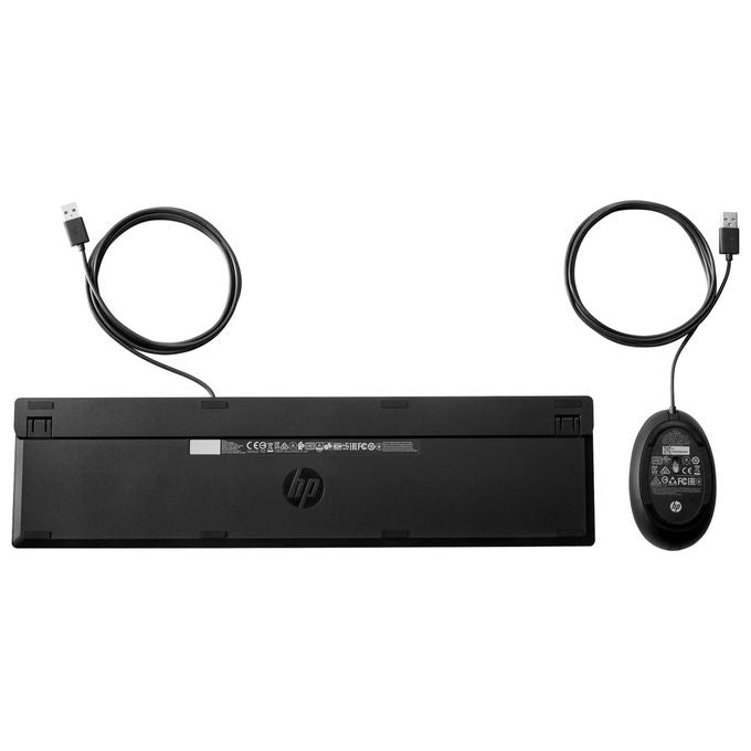 HP Set Tastiera e Mouse Cablato USB per Business con Tastierino Numerico e Mouse 1000 DPI