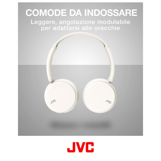 JVC HA-Z37W-W-E Cuffie Bluetooth On Ear Deep Bass Pieghevoli Multipoint 35 Ore Bluetooth 5.2 colore Bianco