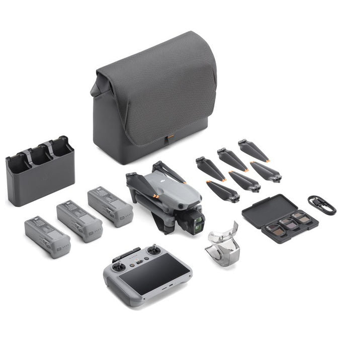 DJI Air 3S Drone Quadricottero Grigio 50MP 4K Fly More Combo 41min Volo 32km
