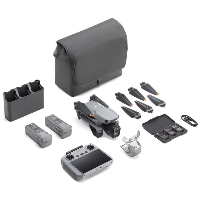 DJI Air 3S Drone Quadricottero Grigio 50MP 4K Fly More Combo 41min Volo 32km