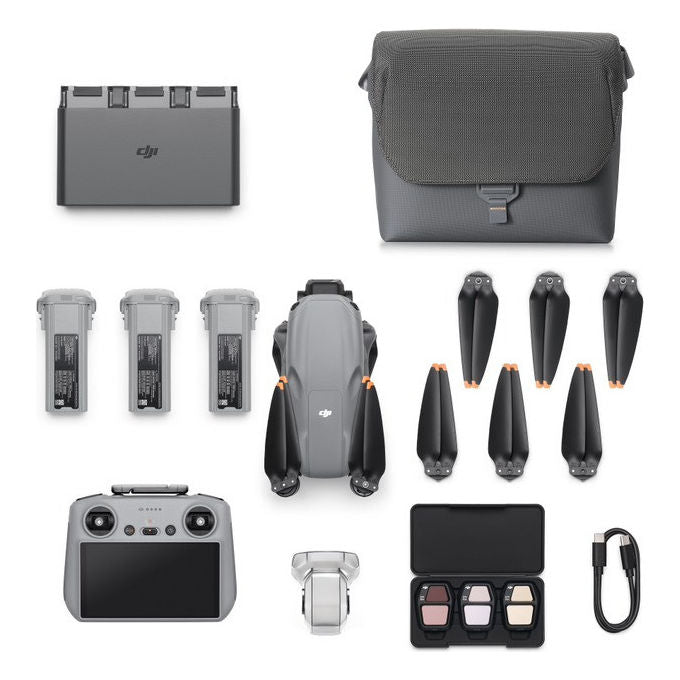 DJI Air 3S Drone Quadricottero Grigio 50MP 4K Fly More Combo 41min Volo 32km