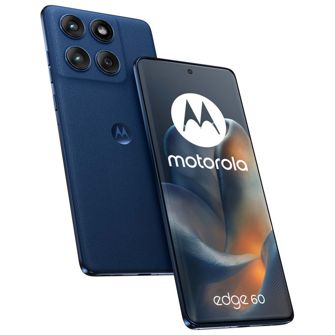 Motorola PB7H0002SE Edge 60 Smartphone 5G 8 GB 256 GB Display 6.67'' pOLED 120Hz Tripla Fotocamera 50 MP Batteria 5200 mAh Android 15 colore Gibraltar Sea