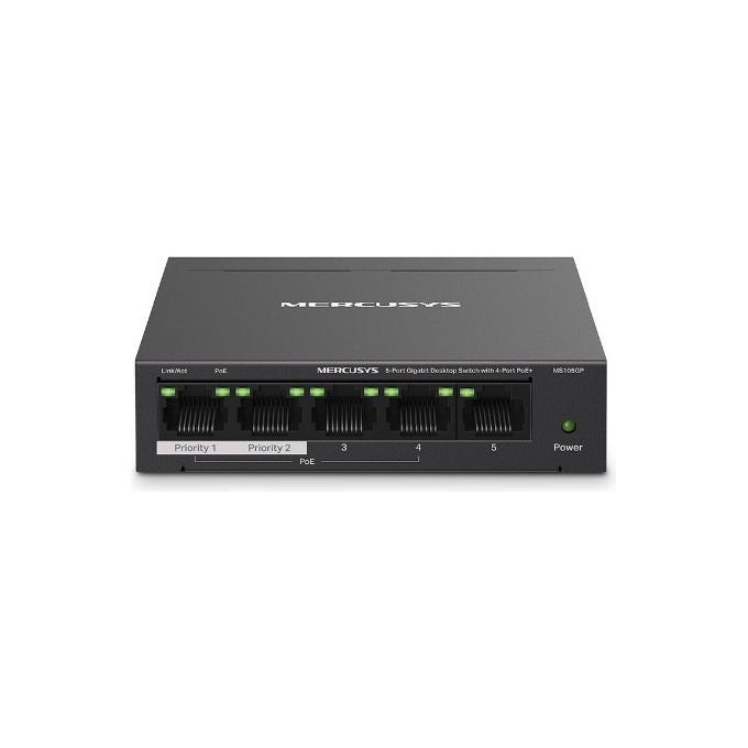Yeppon Switch Desktop MS105GP Unmanaged PoE 5 Porte Gigabit