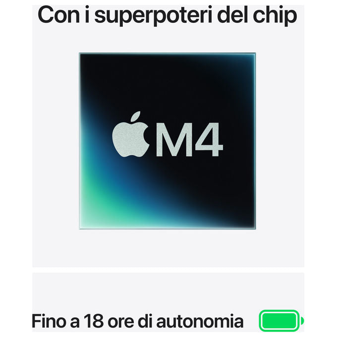 Apple MacBook Air 15'' M4 16GB RAM 256GB SSD Argento - Computer Portatile