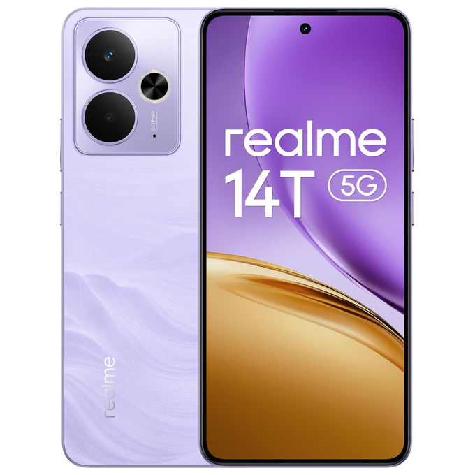 Realme 14T Smartphone 5G 6.67'' 256GB Viola Android 15 Batteria 6000mAh