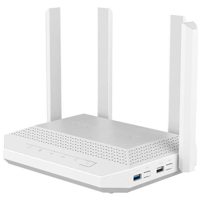 Keenetic Hero Router Wi-Fi 6 AX3000 Dual-band Mesh 4 porte Gigabit Bianco