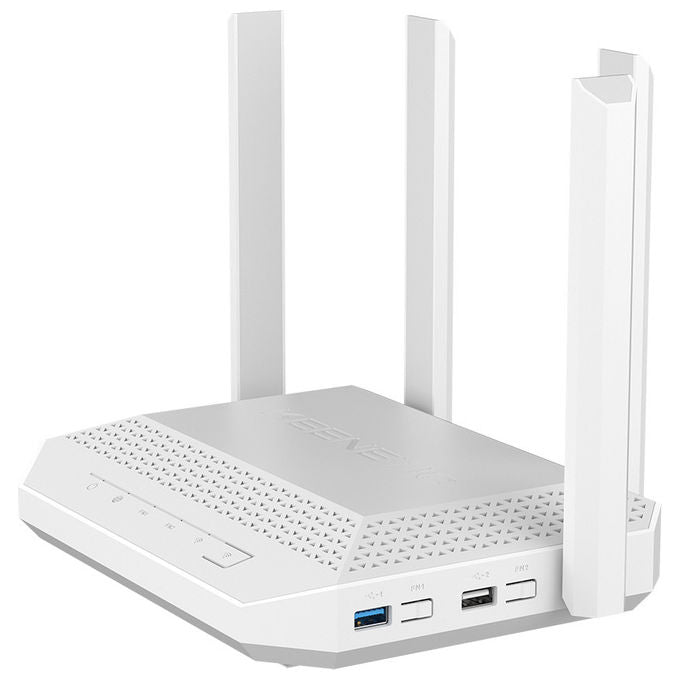 Keenetic Hero Router Wi-Fi 6 AX3000 Dual-band Mesh 4 porte Gigabit Bianco